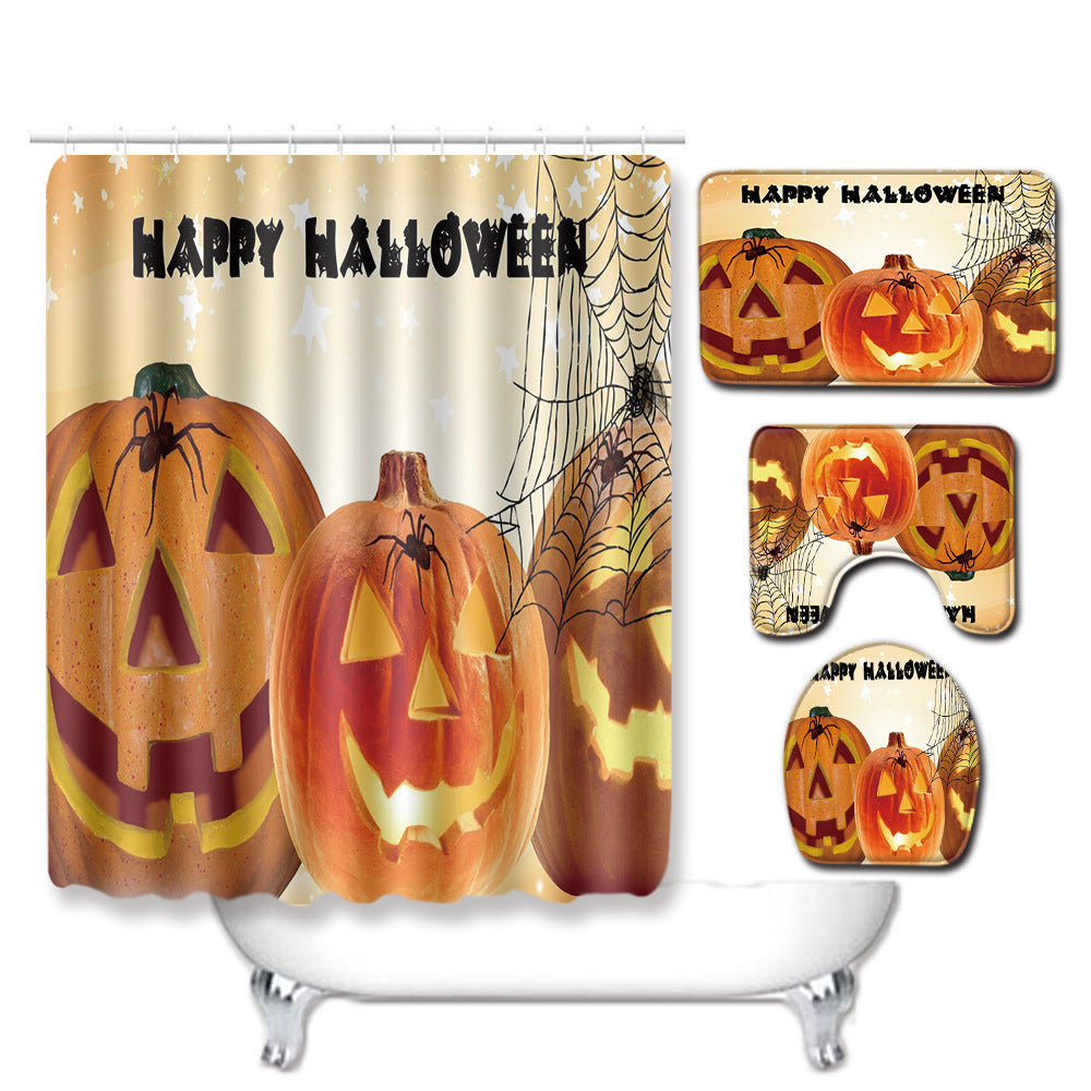 Halloween Bathroom Toilet Set Four-piece Living Room Bedroom Carpet