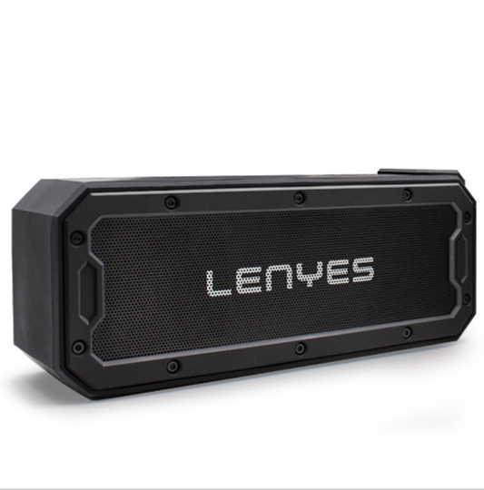 Cold lion (Lenyes) Altavoz Bluetooth negro envolvente de 360 ​​grados altavoz inalámbrico/estéreo resistente al agua y a los golpes