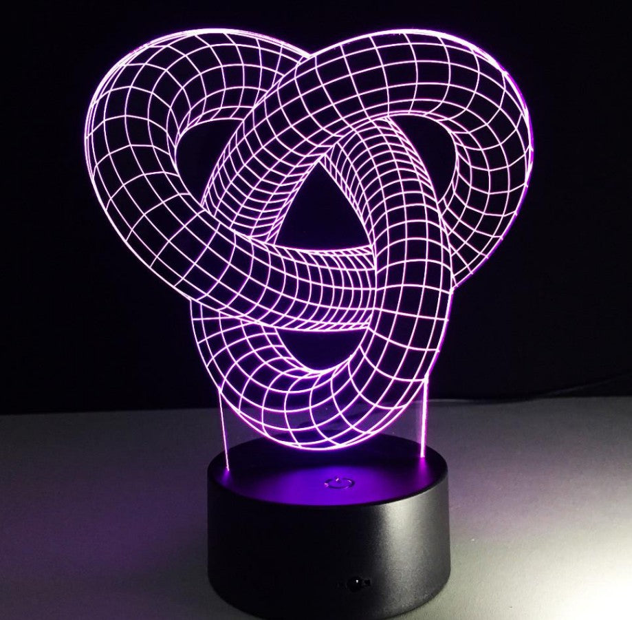 Nudo 2 - Holograma de lámpara LED de ilusión óptica 3D