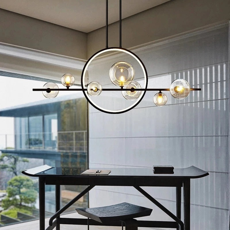 Post Modern Dining Room Glass Long Bubble Light Magic Bean