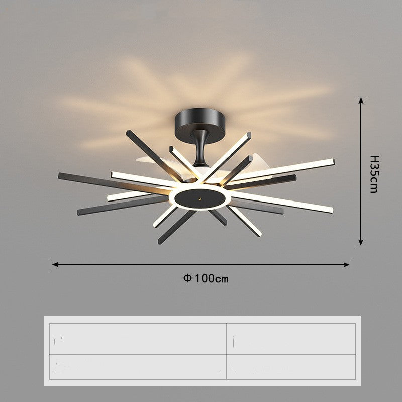 Lampe de ventilateur de salon de luxe de lumière nordique Simple nouveau Style