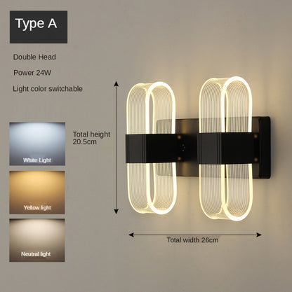 Accesorio de iluminación de lámpara de pared de estilo nórdico dorado