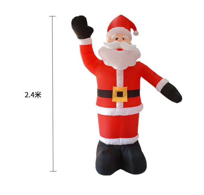 Christmas Inflatable Decoration Courtyard Layout 24m Santa Claus Inflatable Model Party Gifts Outdoor Decoration