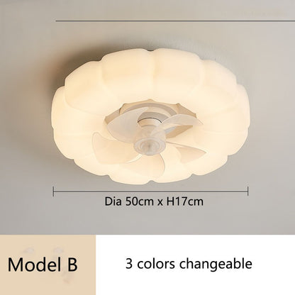 Luz de ventilador silenciosa de techo LED para dormitorio