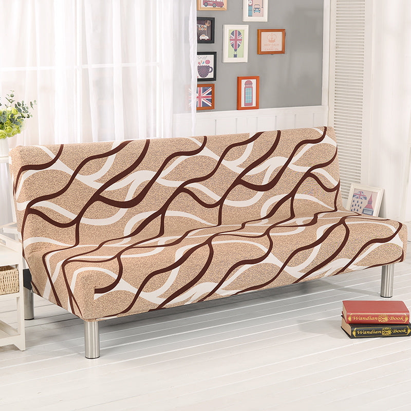 No armrest folding sofa bed cover