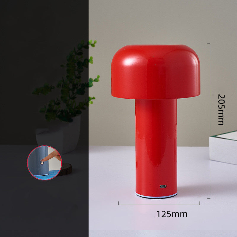 Metal Mushroom Touch Creative Bedroom Bar Table Decoration Atmosphere Charging USB Night Light