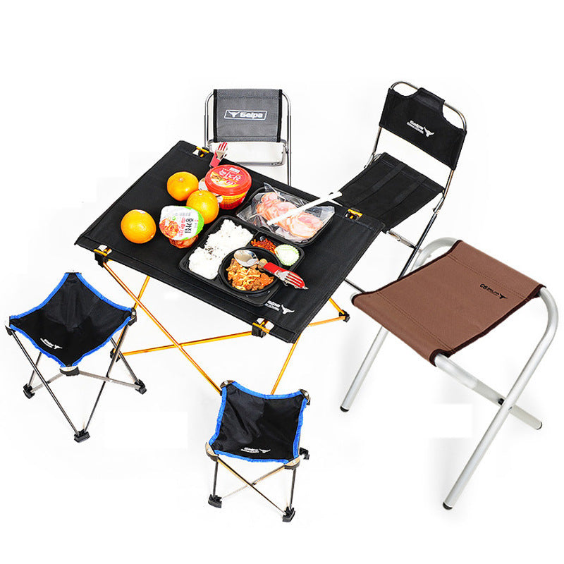 Petite table pliante de camping en plein air, table de pique-nique portable en alliage d'aluminium léger pour aviation