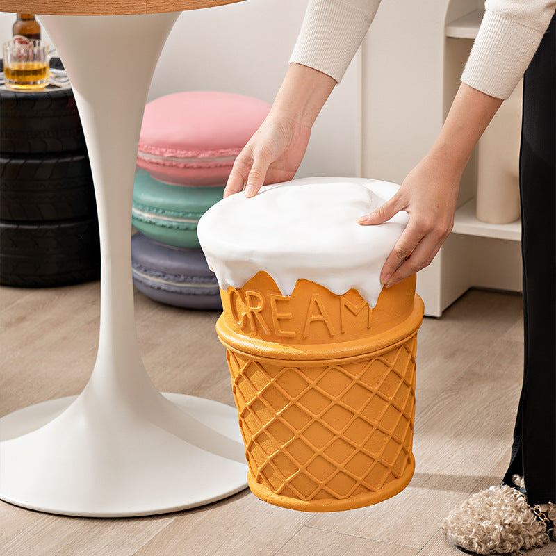 Taburete De Cono De Helado Adornos Domésticos Retro