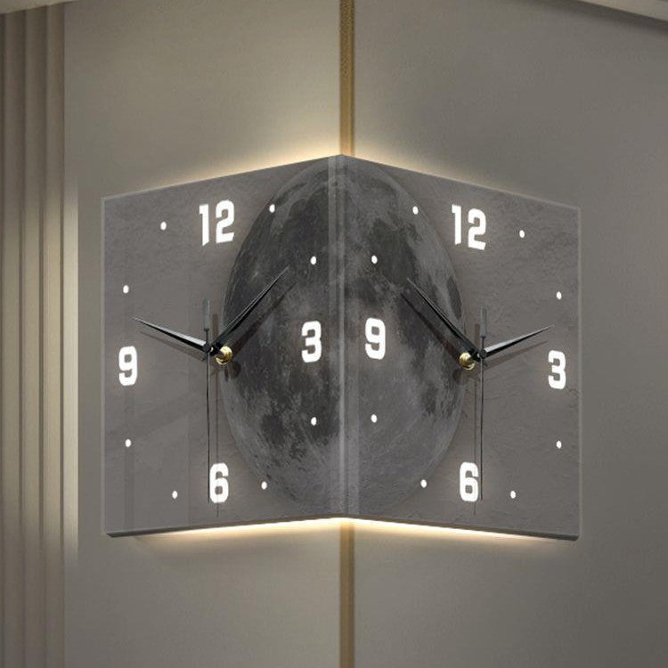 Reloj creativo luminoso de doble cara