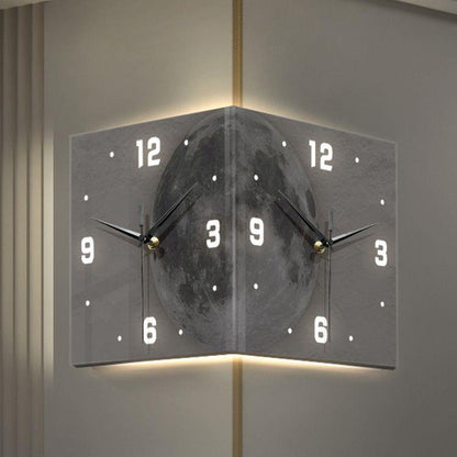 Horloge créative lumineuse double face