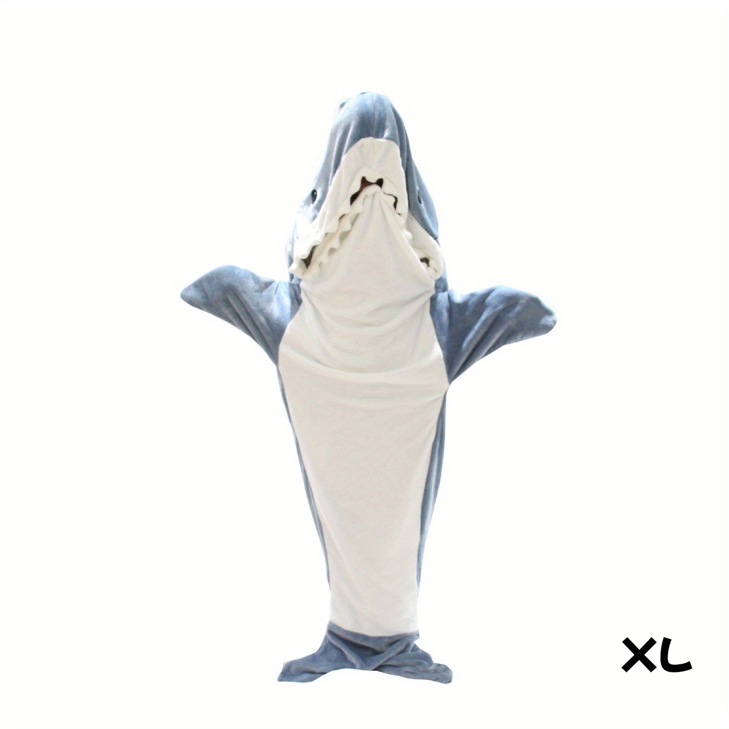 Couverture Shark Onesie pour adultes, couverture de requin à capuche, couverture de requin en flanelle super douce et confortable, sac de couchage pour costume de cosplay pour garçons et filles pour la nuit