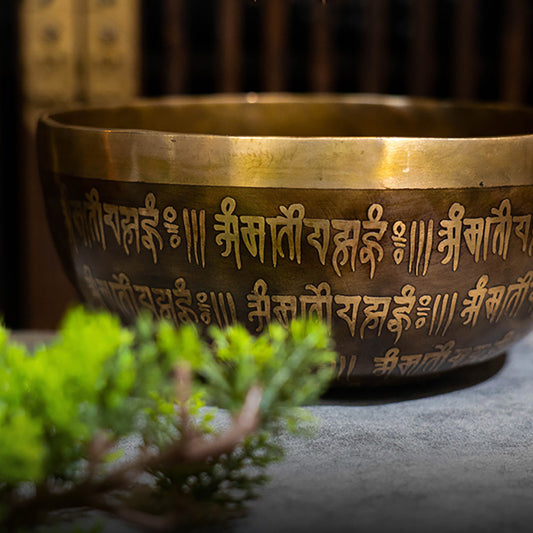 Nepal Handmade Sanskrit Bowl