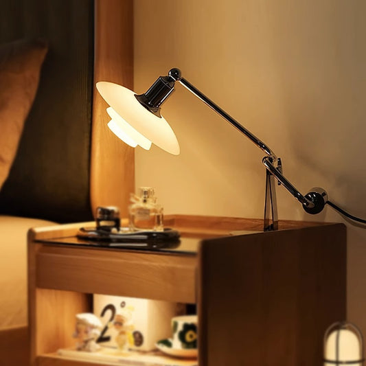 Lampe de bureau en verre réglable au chevet