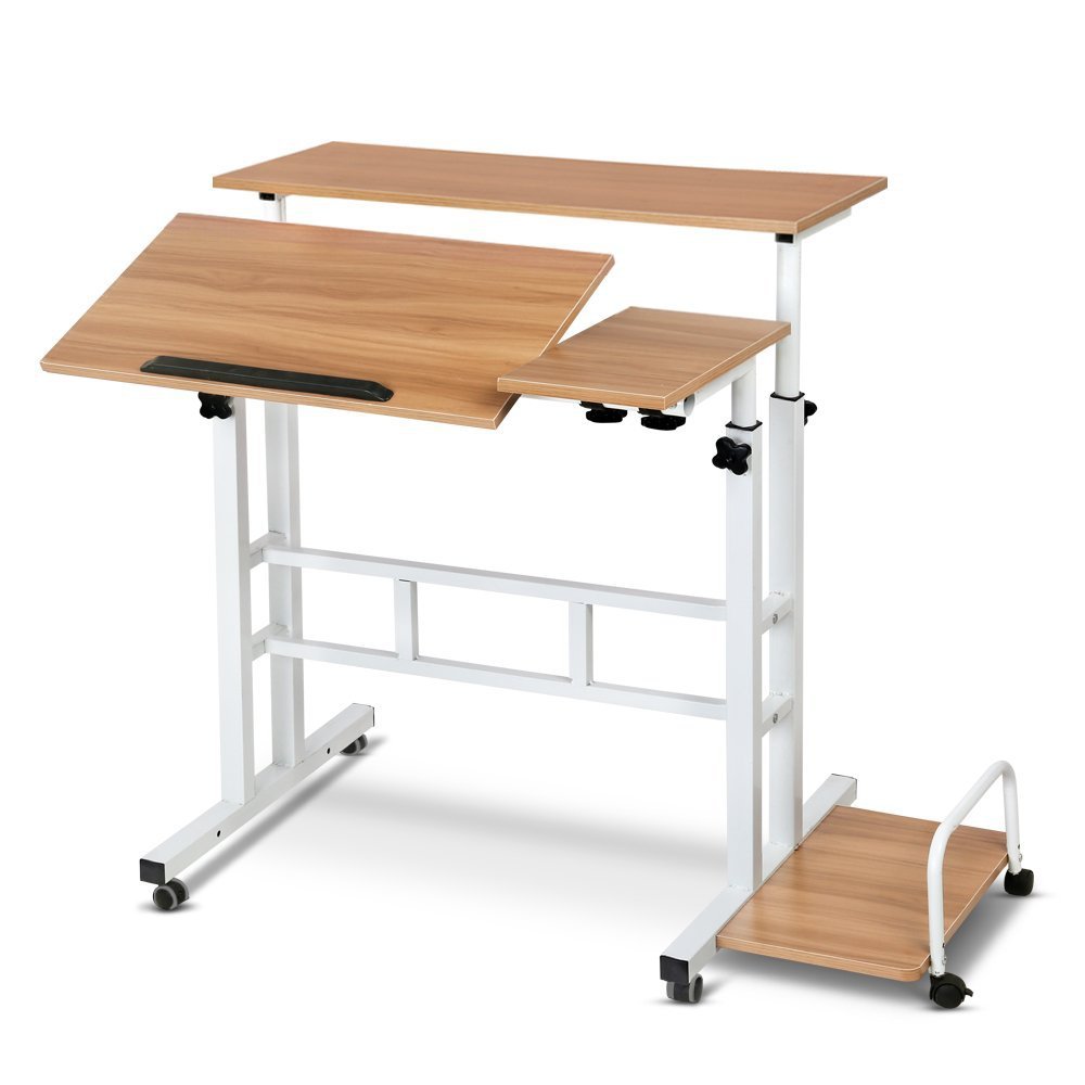 Bureau debout pliable pour ordinateur portable, bureau de chevet pour chambre à coucher, petite Table simple