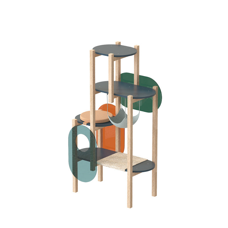 Cat Climbing Solid Wood Platform Combination Frame