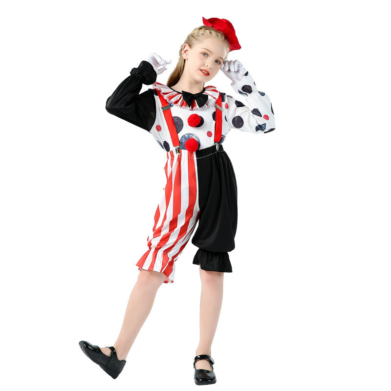 Costume de clown pour hommes et femmes pour enfants d'Halloween