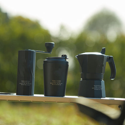 Juego de café para acampar al aire libre