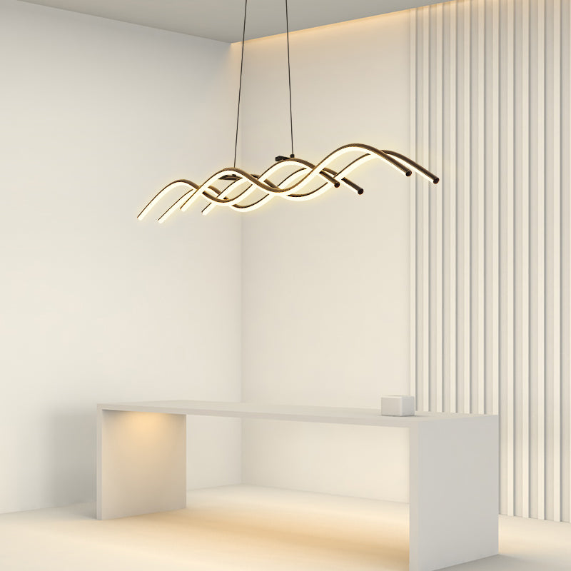 Los candelabros LED en los restaurantes son modernos, minimalistas, creativos y elegantes