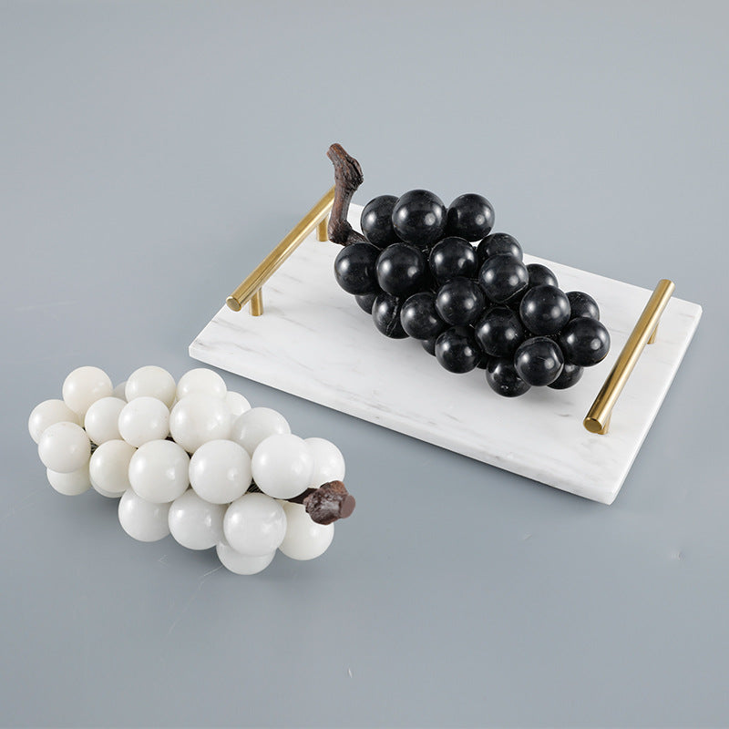 Black And White Marble Grape Ornament Decoration