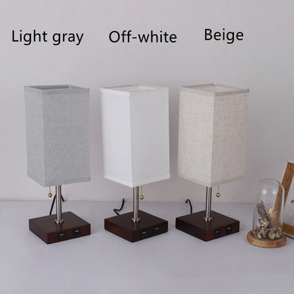 USB Rechargeable Table Lamp Nordic Bedroom Bedside Lamp