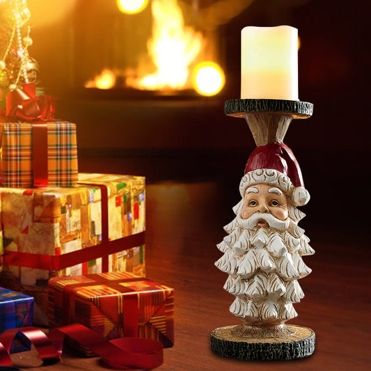 Candelabro de anciano navideño para decoración de escritorio de sala de estar y hogar