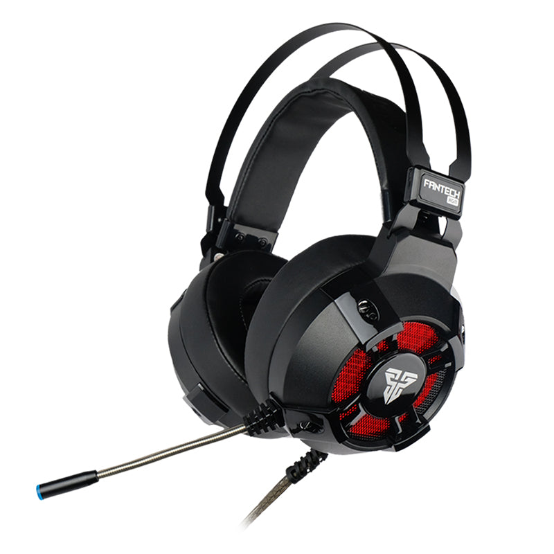 Head-mounted Wired Light-emitting Headset With Microphone For Gaming