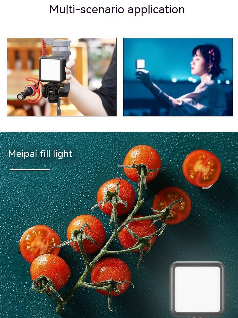 Mini caméra de téléphone portable avec lumière de remplissage et diffusion en direct pour photographie