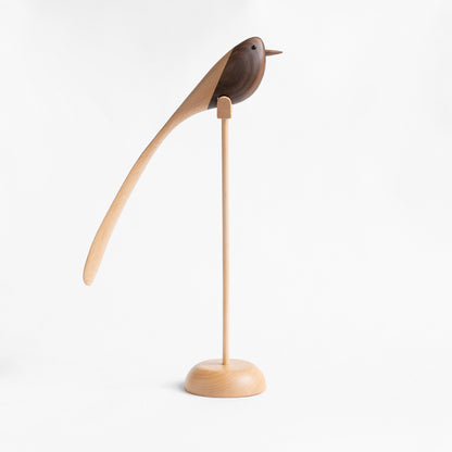 Décorations d'oiseaux en bois massif pour bureau