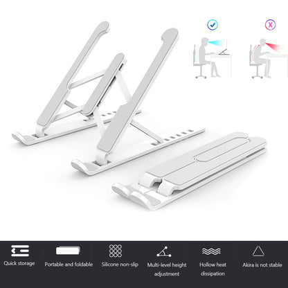 Soporte ajustable antideslizante para ordenador portátil, soporte elevador de Base, 6 velocidades de altura, soporte de refrigeración portátil para tableta de 11-17 pulgadas