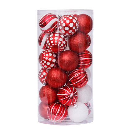 Christmas Decorations 6cm Shaped Painted Christmas Ball Set