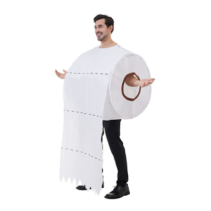 Vêtements de cosplay de papier toilette parodiés par un couple d'Halloween