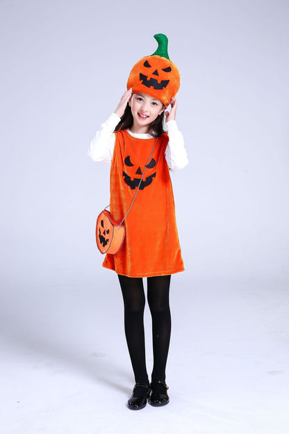 Costume d'Halloween pour enfants, costume de citrouille pour filles