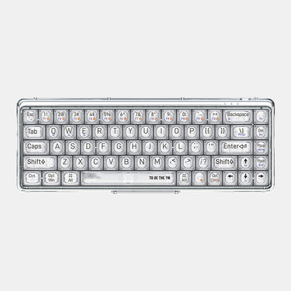 Teclado mecánico de modo dual transparente inalámbrico Bluetooth Home Office