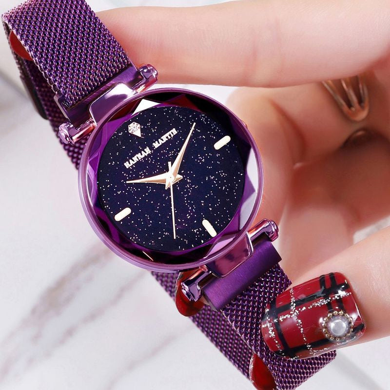 Montre magnétique pour femme étoilée