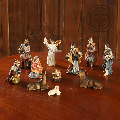 Religious Ornaments Nativity Manger Set Gift Box Christmas Gift