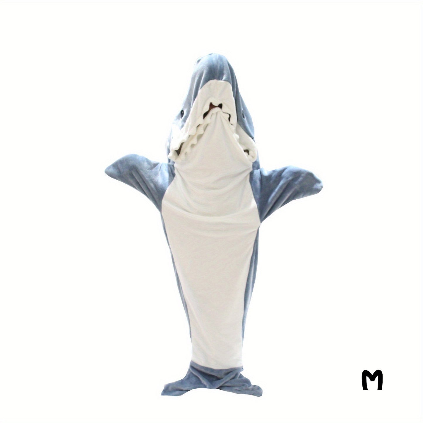 Couverture Shark Onesie pour adultes, couverture de requin à capuche, couverture de requin en flanelle super douce et confortable, sac de couchage pour costume de cosplay pour garçons et filles pour la nuit