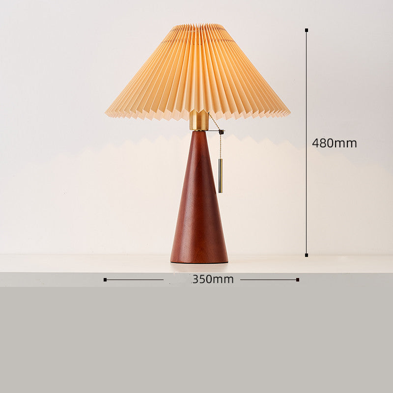 Petite lampe de table en bois massif de ménage minimaliste chinois moderne