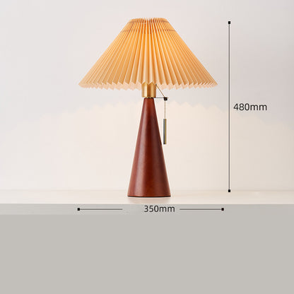 Petite lampe de table en bois massif de ménage minimaliste chinois moderne