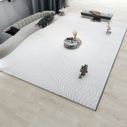 Tapis de sol de table basse de canapé minimaliste de luxe léger blanc