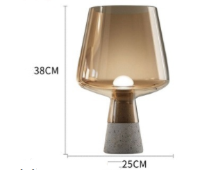 Lampe de table simple et moderne en verre de ciment