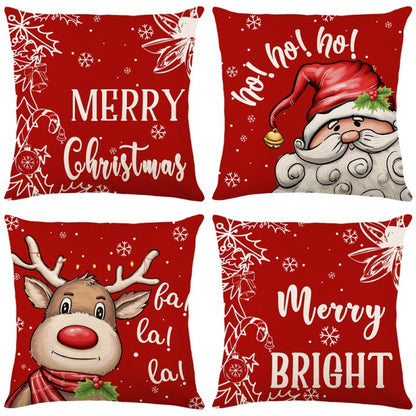 Home Christmas Decorative Printed Pillowcase