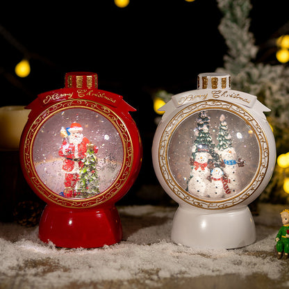 Décorations de Noël Boule de flocon de neige Boîte à musique automatique