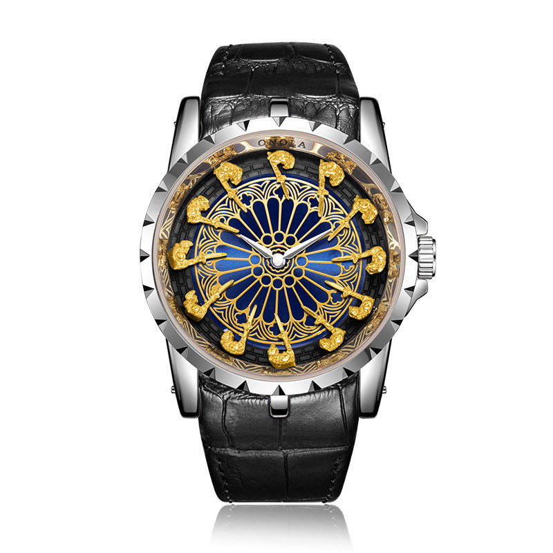 ONOLA Round Table Knights Reloj de cuarzo único para hombre