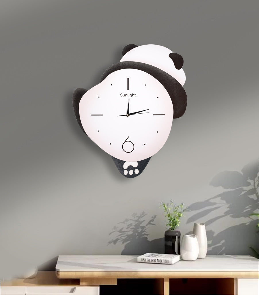 Panda Flower Creative Clock Living Room Fashion