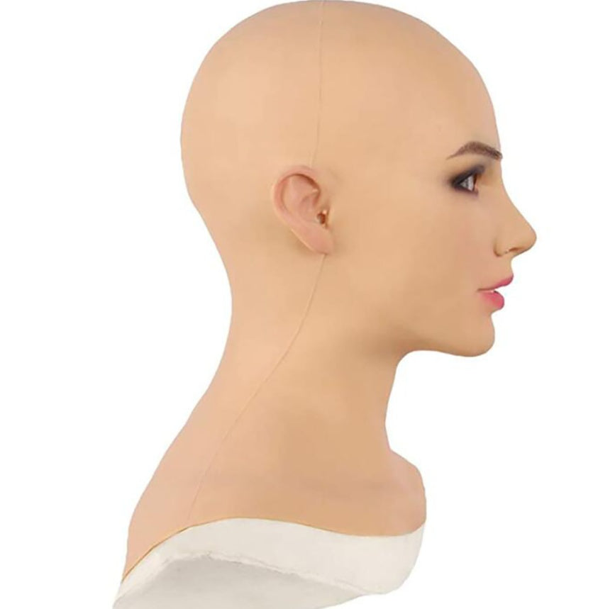 Halloween Cosplay Costume Mask Latex Bald Beauty