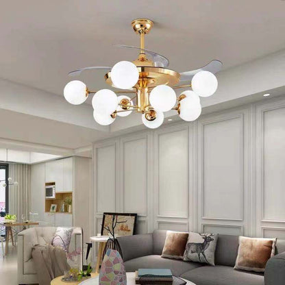 Fan Light In Simple Living Room Of Low Floor