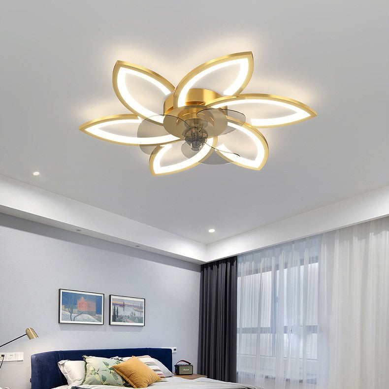 Simple And Creative Bedroom Ceiling Fan Lamp