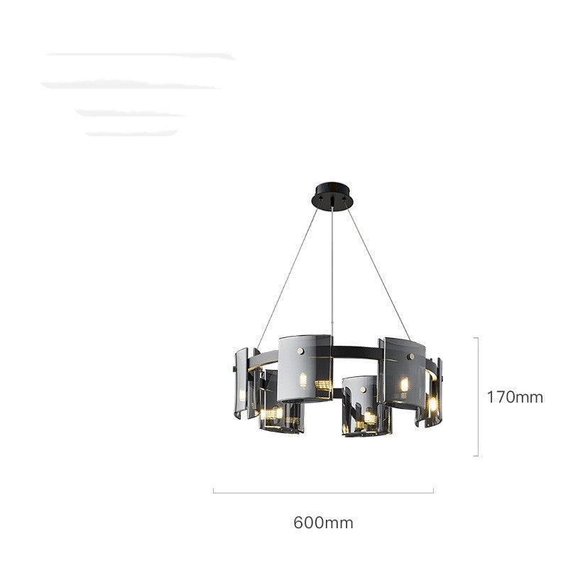 Candelabro de cristal sencillo y moderno para salón, dormitorio, estudio, personalidad