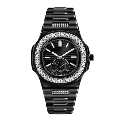 Relojes de regalo de diamantes de marca de lujo de aleación de moda para hombre