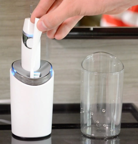 Electric Travel Rechargeable Toothbrush with Portable UV Sterilizer Drying Cup for Adults